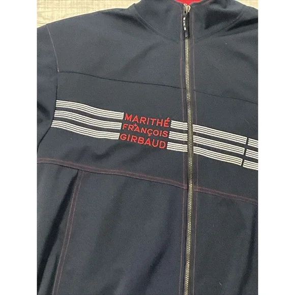 Vintage Marithe Francois Girbaud Track Jacket XXL Blue Full
